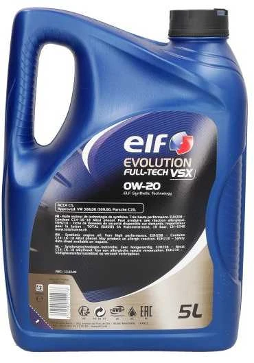 Variklio alyva ELF Evolution Fulltech VSX 0W20, 5L