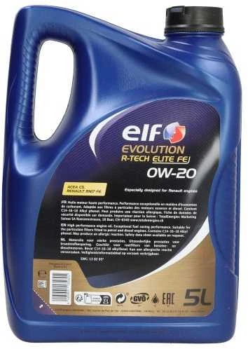 Variklio alyva ELF Evolution R-TECH ELITE 0W20, 5L