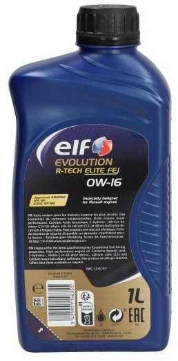 Variklio alyva ELF Evolution R-TECH ELITE 0W16, 1L