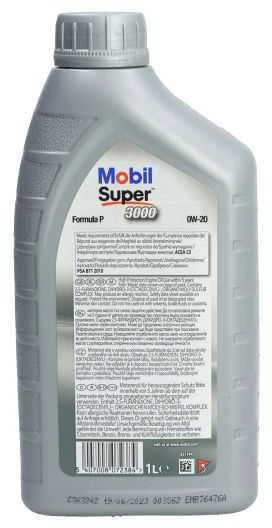 Mobil Alyva SUPER 3000 FORMULA P 0W/20 sintetinė varikliams 1 L