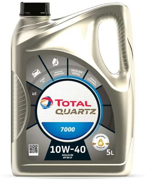 Total Alyva QUARTZ 7000 10W/40 pusiau sintetinė varikliams 5 L