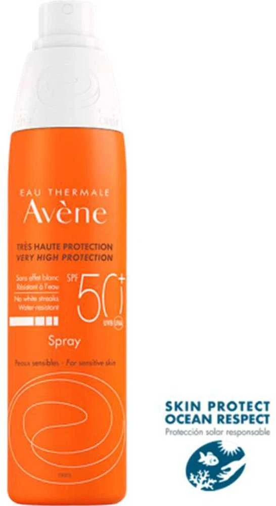 2 dalių rinkinys Avene purškiklis nuo saulės Moderate Protection Purškiklis Spf50+ Purškiklis 200ml
