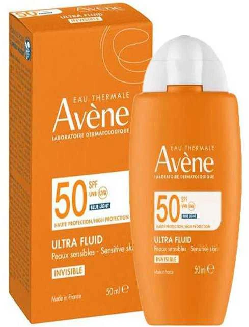 Avène Ultra Fluid SPF 50 apsauginis veido fluidas nuo saulės, 50 ml