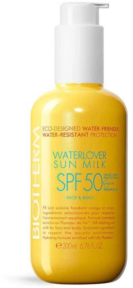 Biotherm Waterlover Sun Milk SPF 50 Face & Body apsauginis pienelis nuo saulės veidui ir kūnui, 200 ml