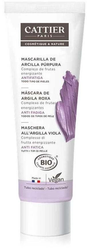 Cattier Paris Cattier Violetinė Clay Violetinės molio kaukė su gaivinančiu vaisių kompleksu 100ml