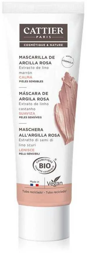 "Cattier Paris Cattier Rose Clay Mask Ps" Veido kaukė su rožiniu moliu ir alijošiumi 100ml