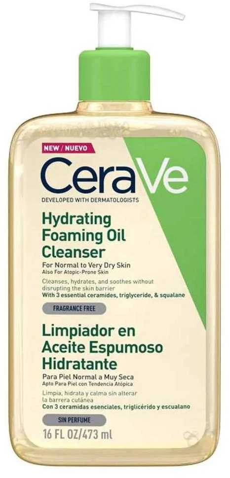 Drėkinamasis putojantis prausimosi aliejus Cerave Hydrating Foaming Oil Cleanser, 473 ml