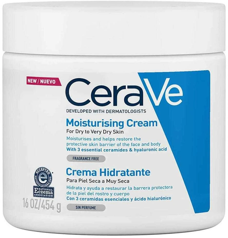 Drėkinamasis veido ir kūno kremas sausai ir labai sausai odai Cerave Moisturising Cream, 454 g