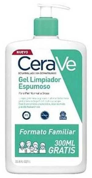 Putojantis veido ir kūno prausiklis normaliai ir riebiai odai Cerave Foaming Cleansing Gel, 1000 ml