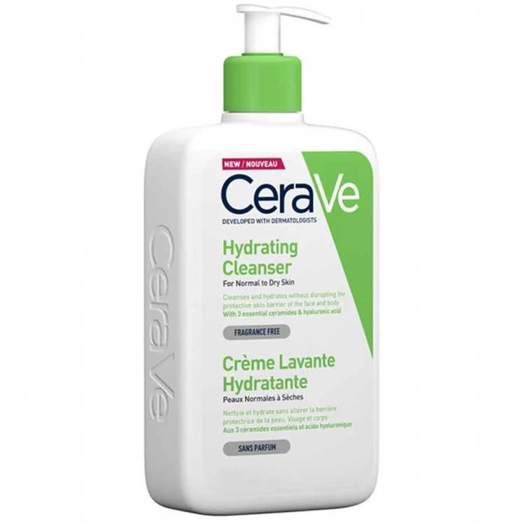 Drėkinamasis veido ir kūno prausiklis normaliai ir sausai odai Cerave Hydrating Cleanser, 1000 ml