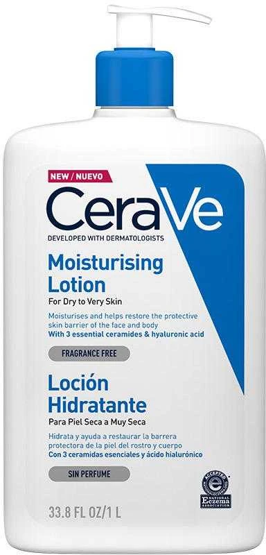 Drėkinamasis veido ir kūno losjonas sausai ir labai sausai odai Cerave Moisturising Lotion, 1000 ml