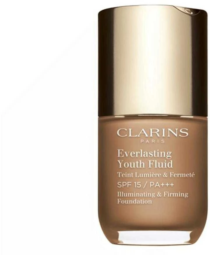 „Clarins Everlasting Youth Fluid“ (šviesinamasis ir stangrinamasis makiažo pagrindas), 30 ml, 113