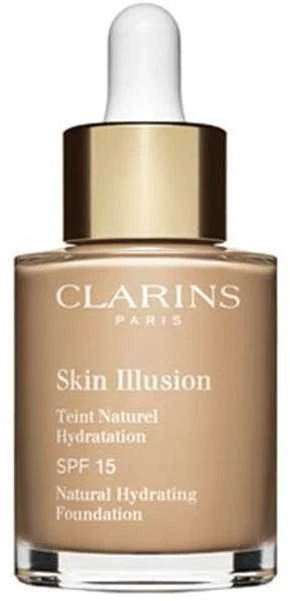„Clarins Skin Illusion“ natūralus drėkinamasis makiažo pagrindas SPF15 108.3 organza, 30 ml