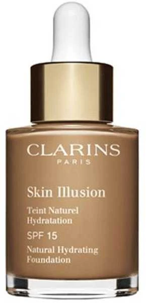 „Clarins Skin Illusion SPF 15“ (natūralus drėkinamasis makiažo pagrindas), 30 ml, 114 kapučino