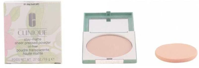 Clinique Stay Matte permatoma presuota pudra 01 Stay Buff 7,, 6 g
