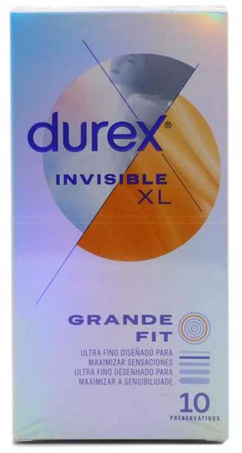 Durex Invisible XL itin ploni prezervatyvai 10 vienetų