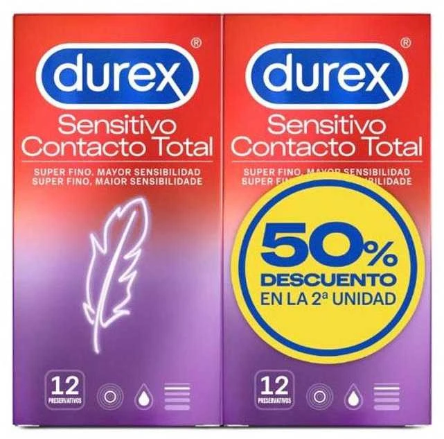 Durex Sensitive Sensitive Contact prezervatyvai 2x12 vienetų