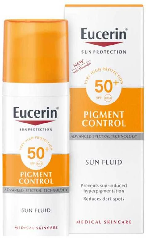 Kremas nuo saulės Eucerin Apsauga nuo saulės Fluid Pigment Control Spf50 Hyperpigmentation Skins, 50ml
