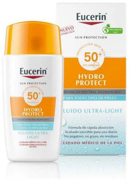 "Eucerin Hydra Protect Ultra Light Fluid apsauginis veido kremas nuo saulės su SPF50+ 50ml