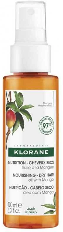 "Klorane" mangų aliejus sausiems plaukams 100ml