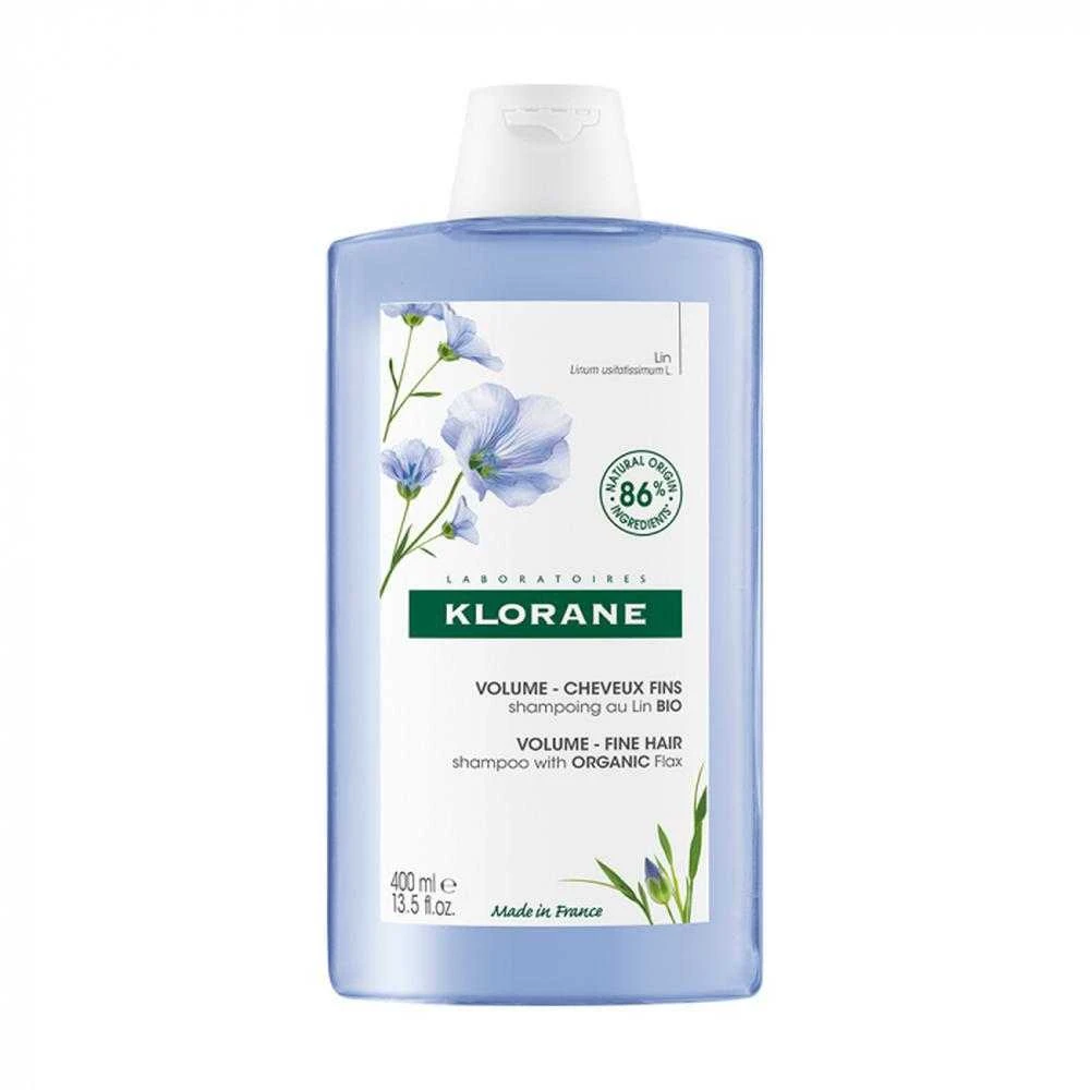 Klorane Volume šampūnas su ekologiškais linų sėmenimis, 400 ml