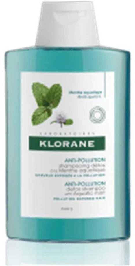 Klorane Aqua Mint Detox Šampūnas mėtų detoksikuojantis šampūnas 200ml