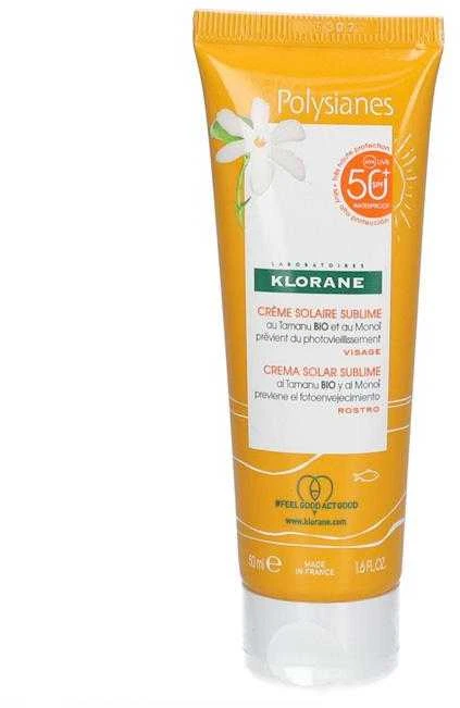 Klorane Polysianes Sublime veido kremas nuo saulės Spf50 50ml