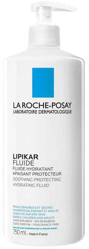 La Roche Posay Lipikar Fluide raminantis apsauginis fluidas sausai ir jautriai odai, 750 ml