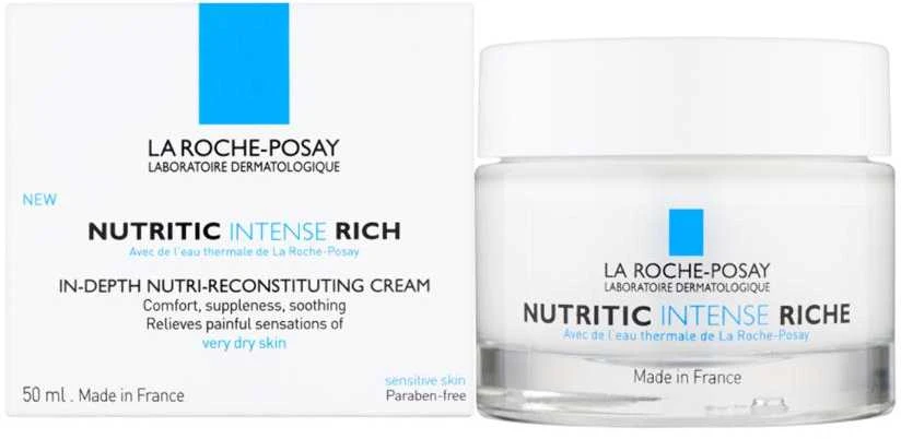 La Roche Posay Nutritic Intense Riche maitinamasis veido kremas jautriai / sausai odai, 50 ml