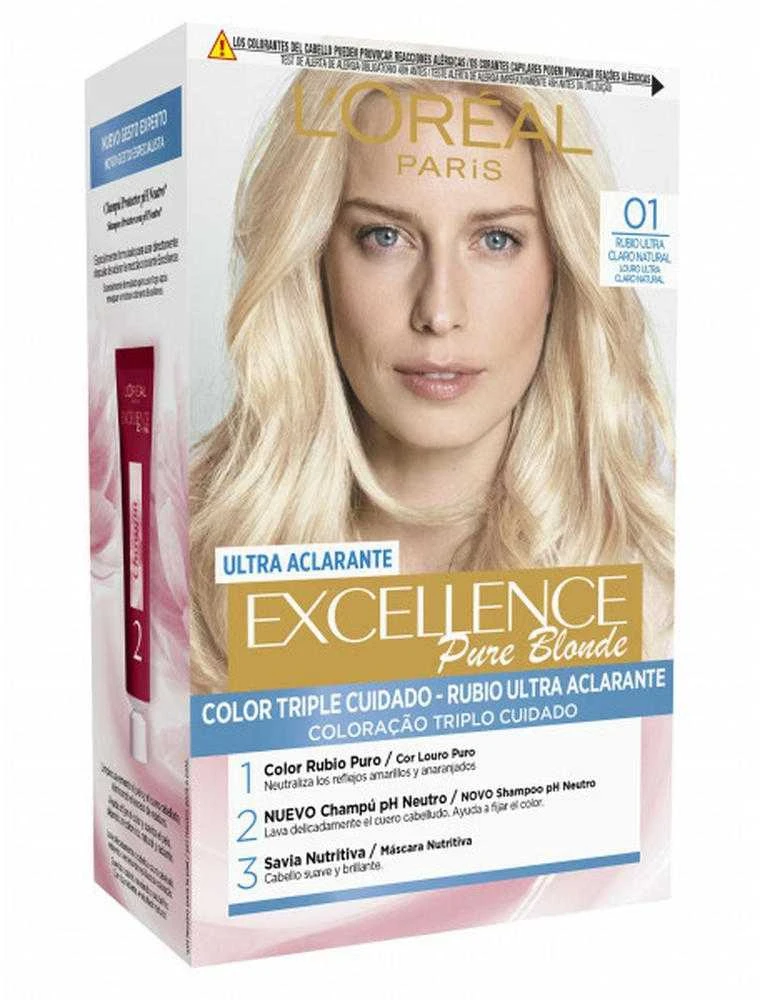 L'Oreal Excellence plaukų dažų pakuotė, 01 atspalvis