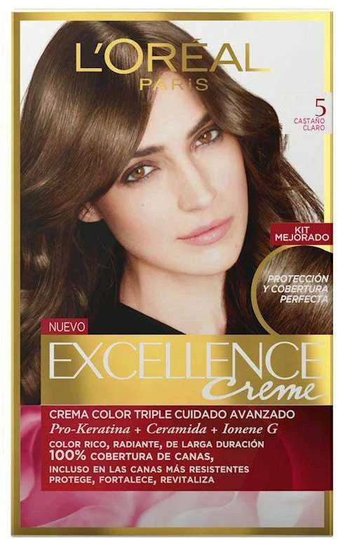 L'Oreal Excellence plaukų dažai šviesiai ruda spalva