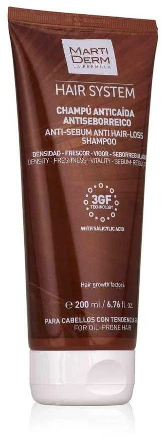 Martiderm Anti Sebum antiseborėjinis šampūnas nuo plaukų slinkimo, 200ml