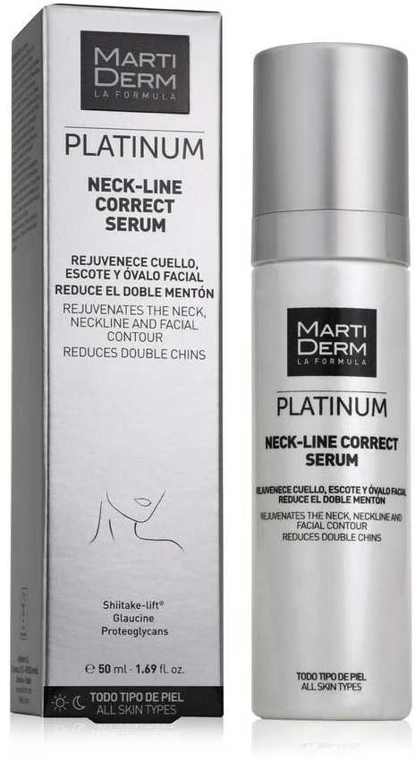 Martiderm Platinum Neck-Line Correct Serum koreguojamasis kaklo ir iškirptės odos serumas, 50 ml