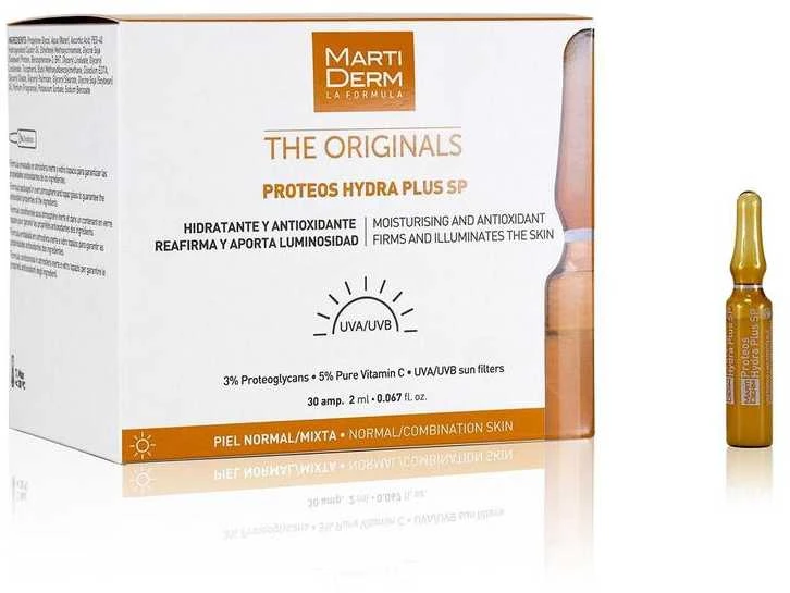 Martiderm Proteos Hydra Plus SP15 drėkinamosios ampulės veidui, 30 vnt. x 2 ml