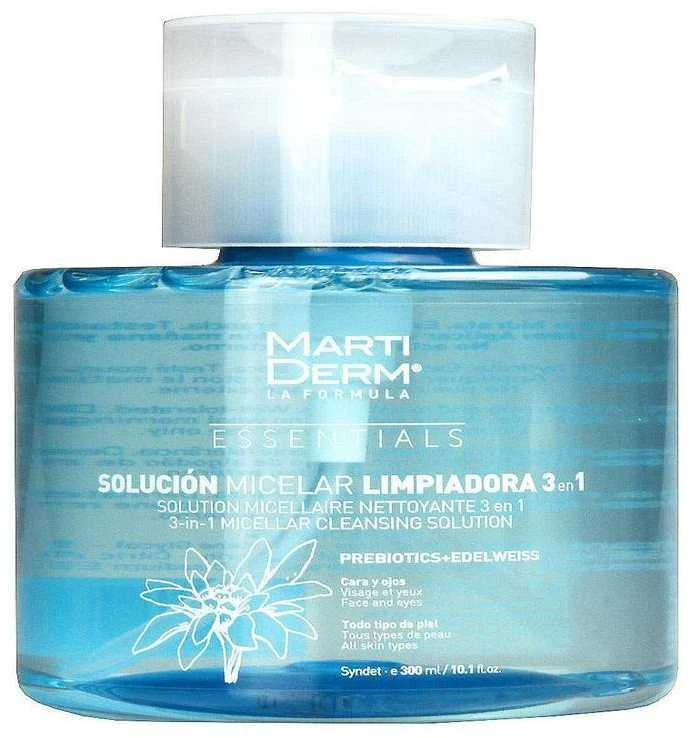 "Martiderm Essentials 3 in 1 micelinis valomasis tirpalas "Prebiotics Edelweiss" 300ml