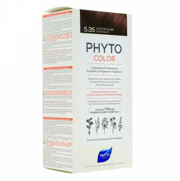 Phyto Color Permanent Hair Dye 5.35 Chocolate šviesiai rudas, 50 ml