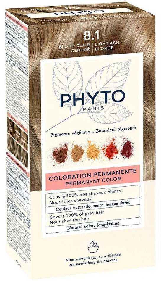 Phyto Phytocolor 8.1 plaukų dažai, šviesiai pelenų blondinė