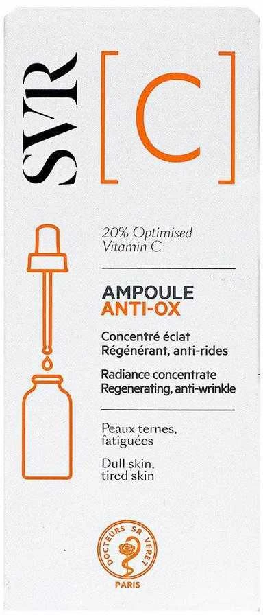 SVR švytėjimo suteikiantis koncentratas C Anti-Ox Vial , 30ml
