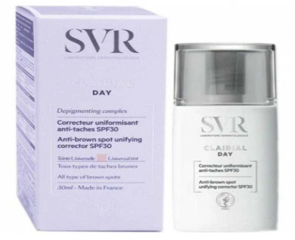 odos priemonė nuo pigmentinių dėmių Svr Clairial Day Spf30 30ml