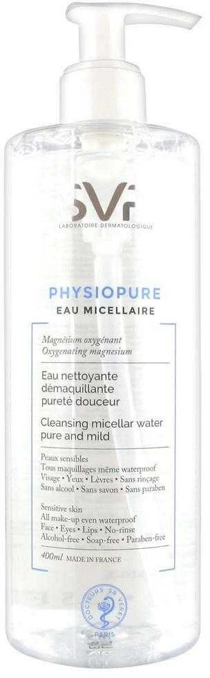 SVR PHYSIOPURE EAU MICELLAIRE, micelinis makiažo valiklis jautriai odai, 400 ml