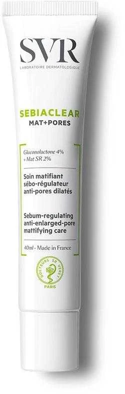 Svr Sebiaclear Kreminis Mat+Pores matizuojantis, poras mažinantis veido kremas, 40 ml