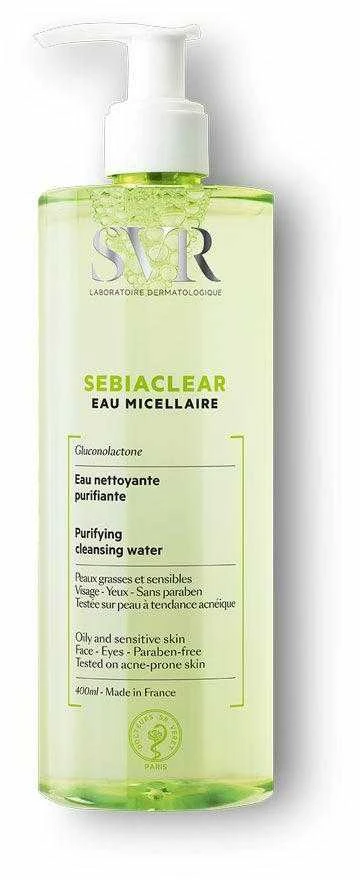 Svr Sebiaclear Eau Micellaire matinio efekto micelinis vanduo riebiai ir probleminei odai 400ml