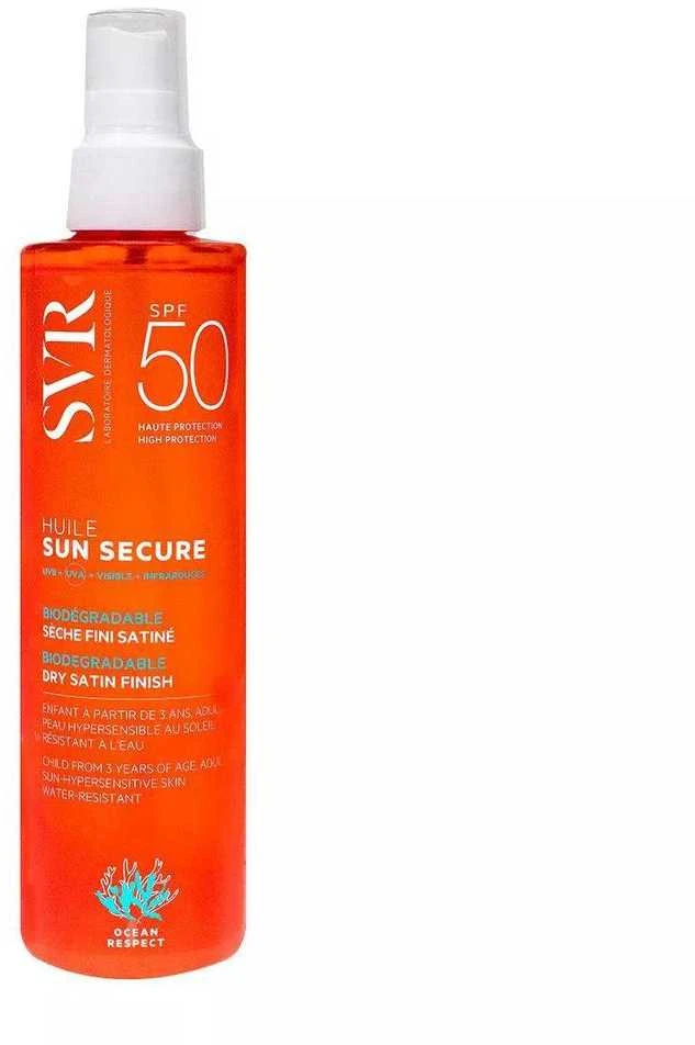 SVR Sun Secure Huile Seche Spf50 kūno odos apsauga nuo saulės 200ml