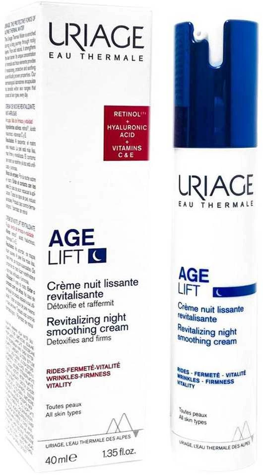 Uriage Age Lift Revitalizing Night Smoothing Kreminis naktinis jauninamasis veido kremas, 40 ml