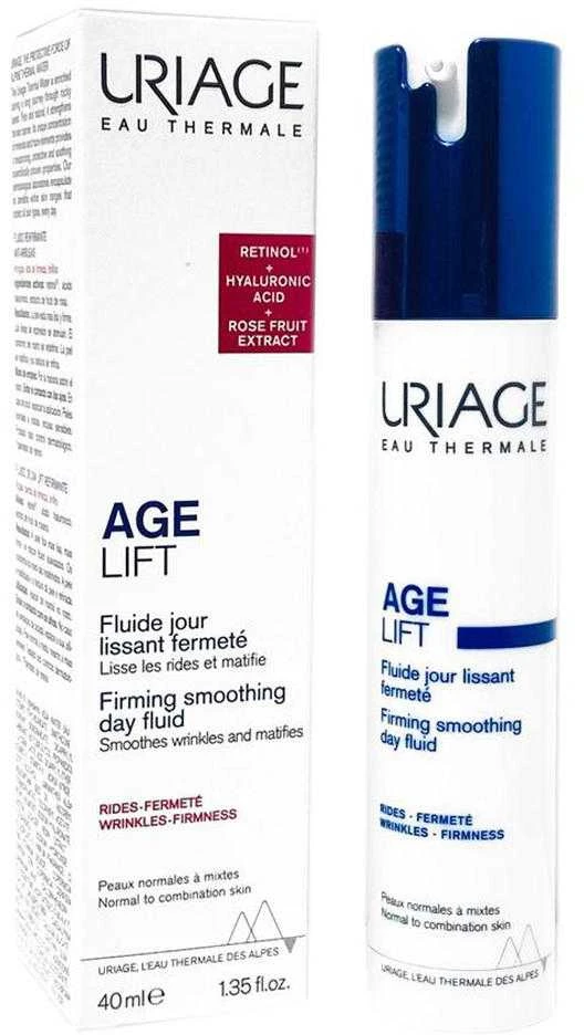 Uriage Age Lift Firming Smoothing Day Fluid stangrinamasis dieninis fluidas nuo raukšlių, 40 ml