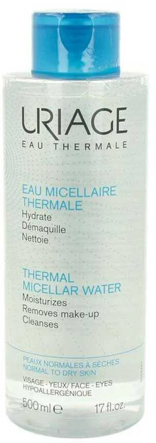 Uriage Thermal Vanduo Makeup Removing Micellar Vanduo For Sensitive Skin micelinis vanduo jautriai odai, 500 ml