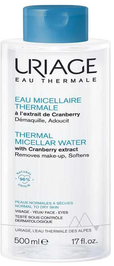 Uriage Eau Thermale Micellar Vanduo micelinis vanduo sausai ir normaliai odai, 500 ml