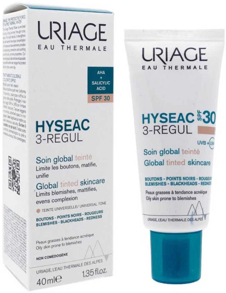 Uriage Hyséac 3-Regul Global Tinted SPF 30 veido kremas, 30 ml