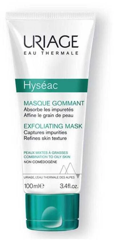 Uriage Hyseac Exfoliating Face Mask For Mixed/Oily Skin šveičiamoji veido kaukė, 100 ml