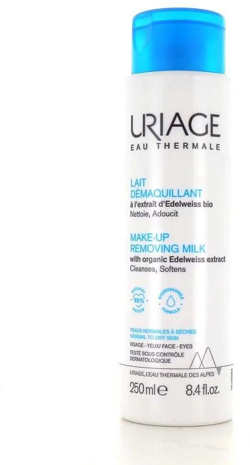 Uriage Make-Up Removing Milk makiažo valymo pienelis normaliai ir sausai odai, 250 ml
